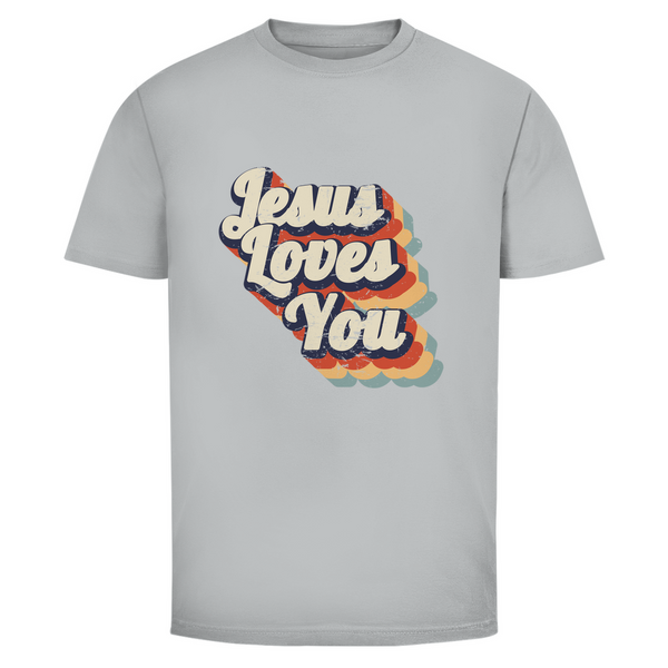 Herren T-Shirt jesus loves you