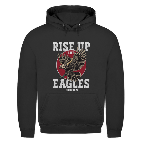 Herren Hoodie rise up like eagles isaiah 40:31