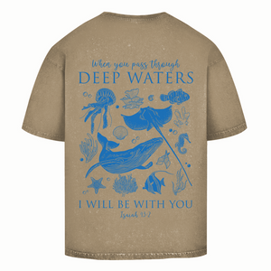 Oversize Washed T-Shirt deep waters isaiah 43:2