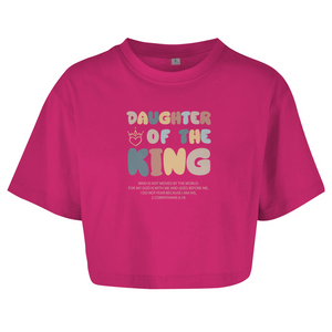 Damen Oversize Crop Top daughter of the king 2 corinthians 6:18