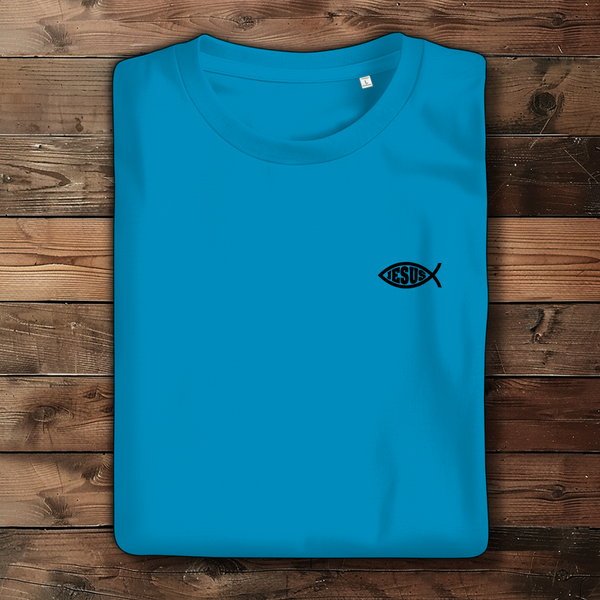 Damen Bio T-Shirt fisch symbol ICHTHYS Jesus