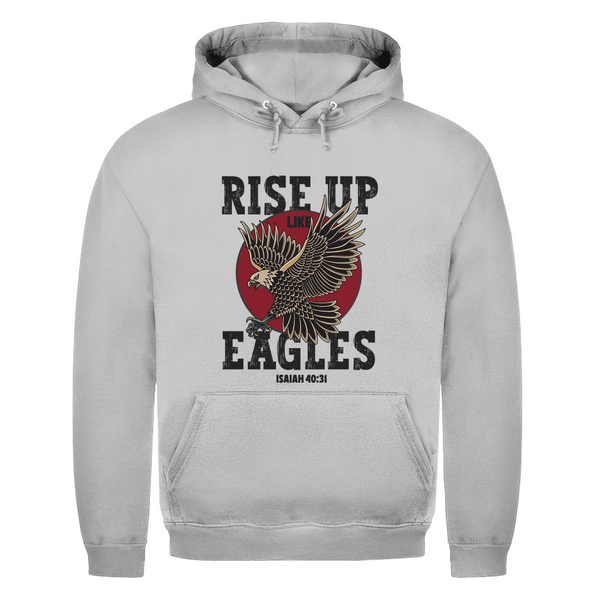 Herren Hoodie rise up like eagles isaiah 40:31