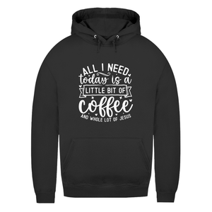 Damen Hoodie little bit of coffee and whole lot of jesus