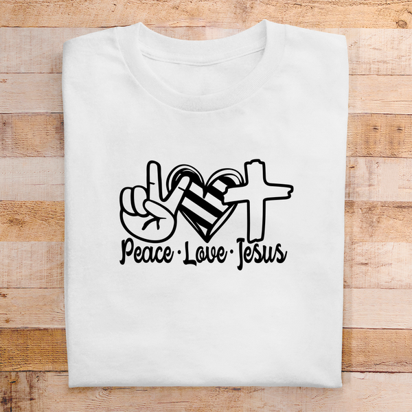 Herren T-Shirt peace love jesus