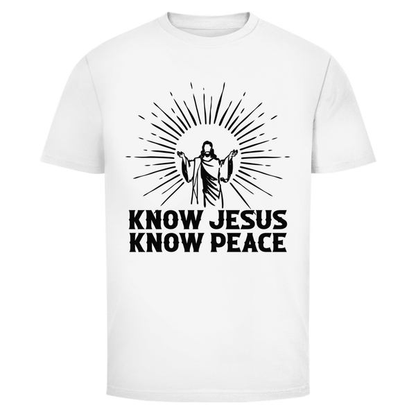 Herren T-Shirt know jesus know peace