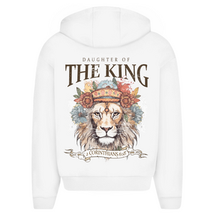 Oversize Zipper Hoodie daughter of the king 2 corinthians 6:18