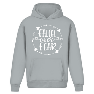 Oversize Hoodie Ohne Kordel faith over fear