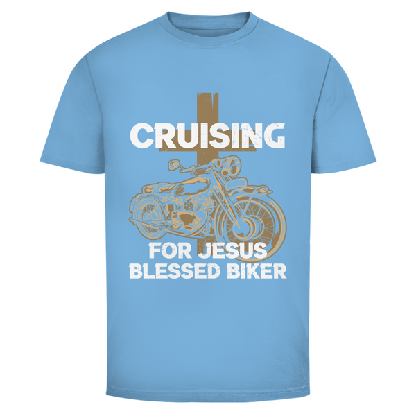 Herren T-Shirt cruising for jesus blessed biker