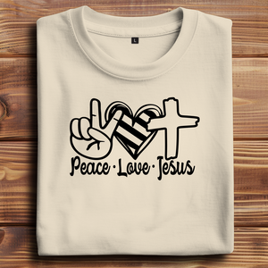 Oversize T-Shirt peace love jesus