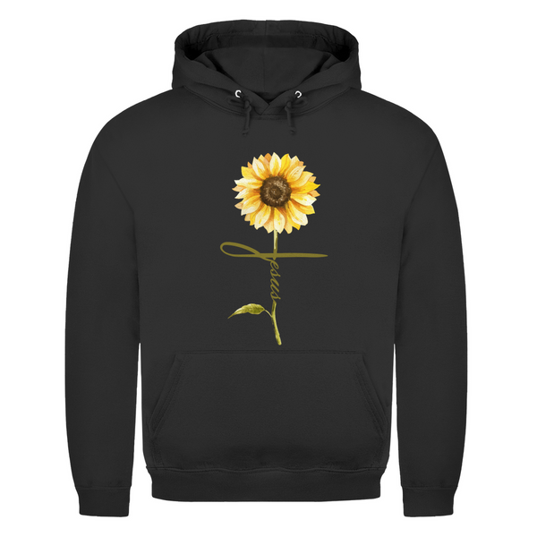 Herren Hoodie jesus sonnenblume