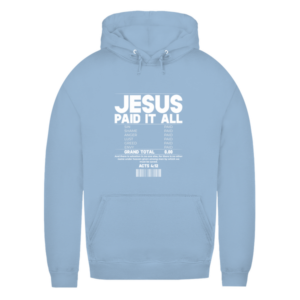 Damen Hoodie jesus paid it all acts 4:12