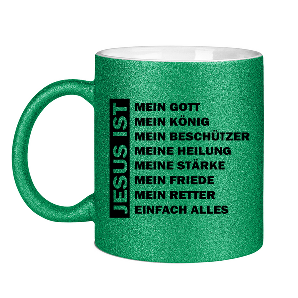 Glitzertasse jesus mein gott