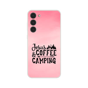 jesus coffee camping Samsung-Hülle