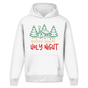 Oversize Hoodie Ohne Kordel silent night holy night