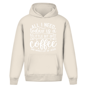 Oversize Hoodie Ohne Kordel little bit of coffee and whole lot of jesus