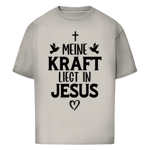 Oversize T-Shirt meine kraft liegt in jesus