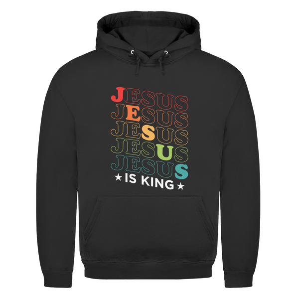 Herren Hoodie jesus is king retro