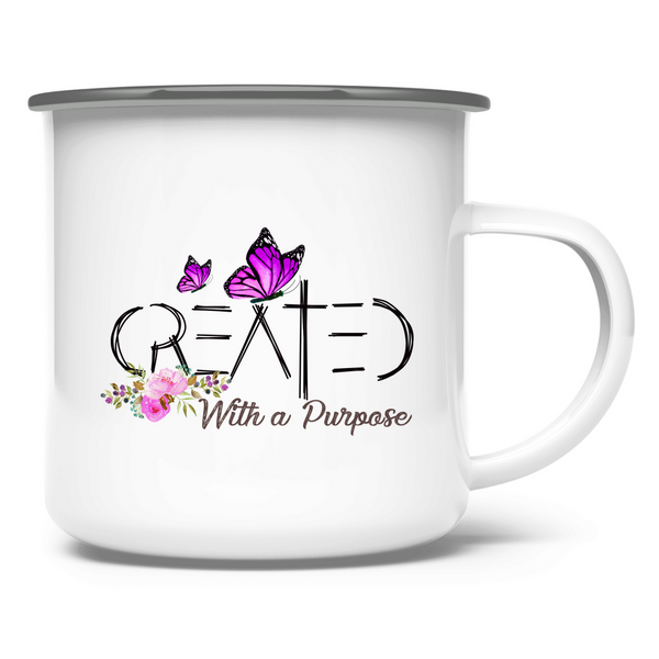 Emaille Tasse created with a purpose