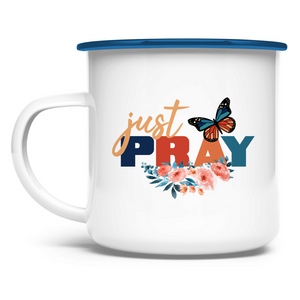 Emaille Tasse just pray