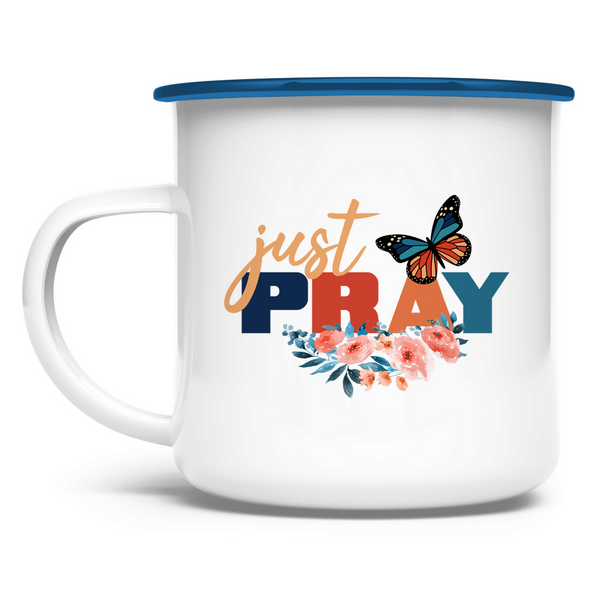 Emaille Tasse just pray