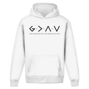 Oversize Hoodie Ohne Kordel god is greater than the highs and lows