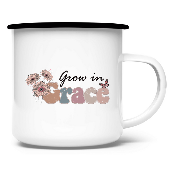 Emaille Tasse grow in grace