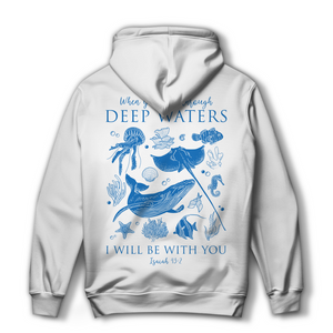 Damen Hoodie deep waters isaiah 43:2