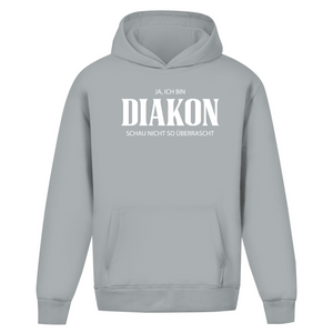 Oversize Hoodie Ohne Kordel ja ich bin diakon