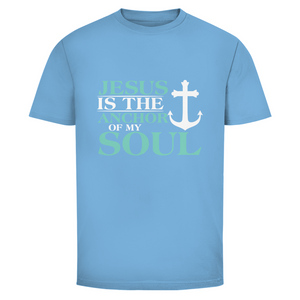 Herren T-Shirt jesus is the anchor of my soul segeln
