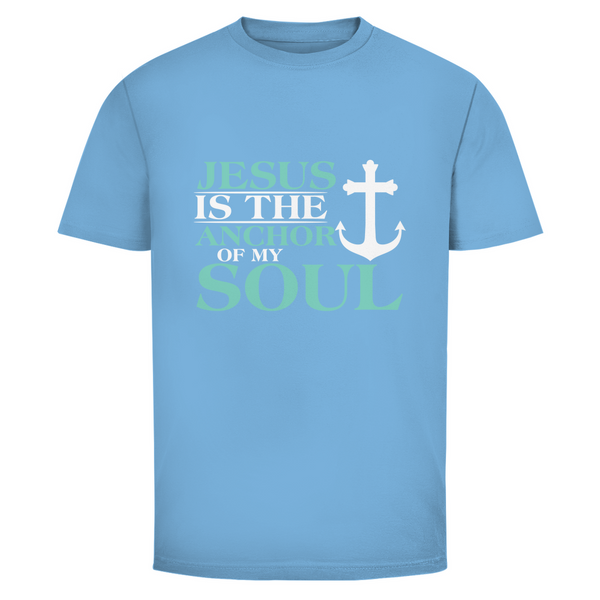 Herren T-Shirt jesus is the anchor of my soul segeln