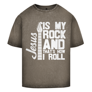 Oversize Washed T-Shirt jesus is my rock guitarist