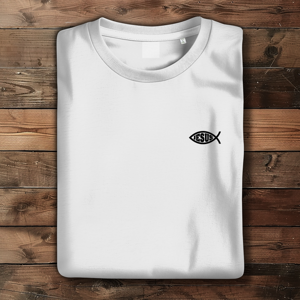 Damen Bio T-Shirt fisch symbol ICHTHYS Jesus