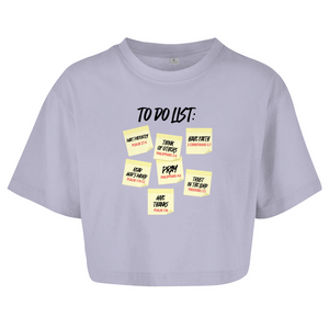 Damen Oversize Crop Top to do list