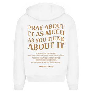 Oversize Zipper Hoodie pray about it philippians 4:6-7