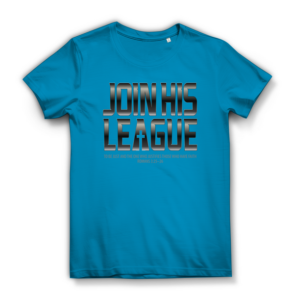 Damen  Bio T-Shirt join his league romans 3:25-26