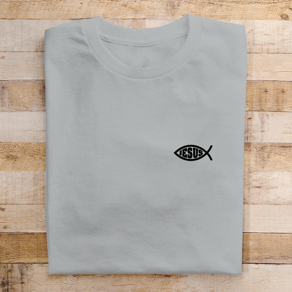 Herren T-Shirt fisch symbol ICHTHYS Jesus