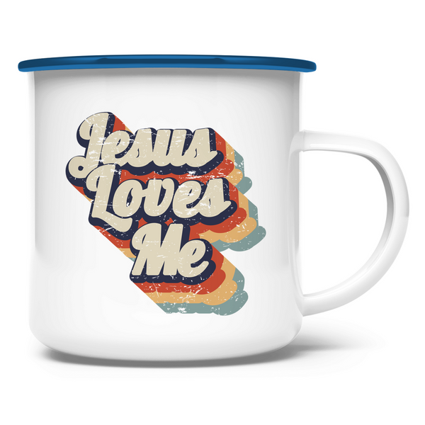 Emaille Tasse jesus loves me