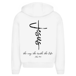 Oversize Zipper Hoodie the way the truth the life john 14:6