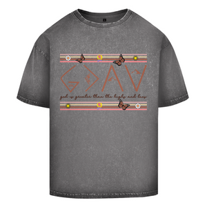 Oversize Washed T-Shirt god is greater than the highs and lows