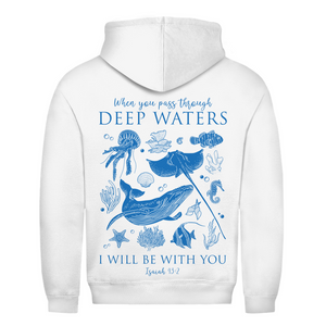 Herren Hoodie deep waters isaiah 43:2