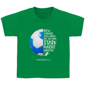 Kinder T-Shirt stark macht valleyball spieler philipper 4.13
