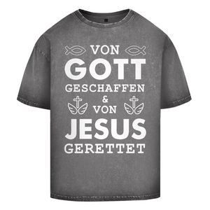 Oversize Washed T-Shirt von gott geschaffen