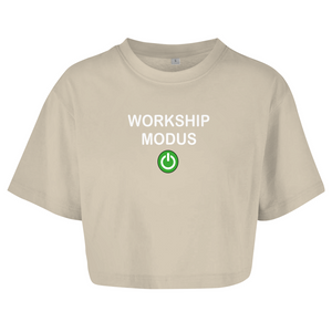 Damen Oversize Crop Top workship modus