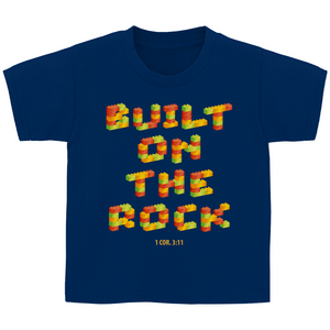 Kinder  T-Shirt built on the rock 1 cor. 3:11