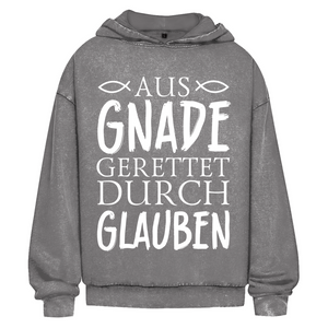 Oversize Washed Hoodie aus gnade gerettet