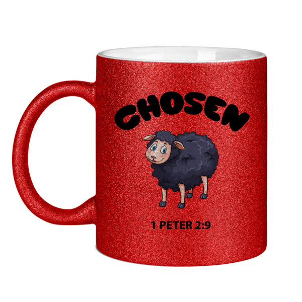 Glitzertasse chosen schaf 1 peter 2:9