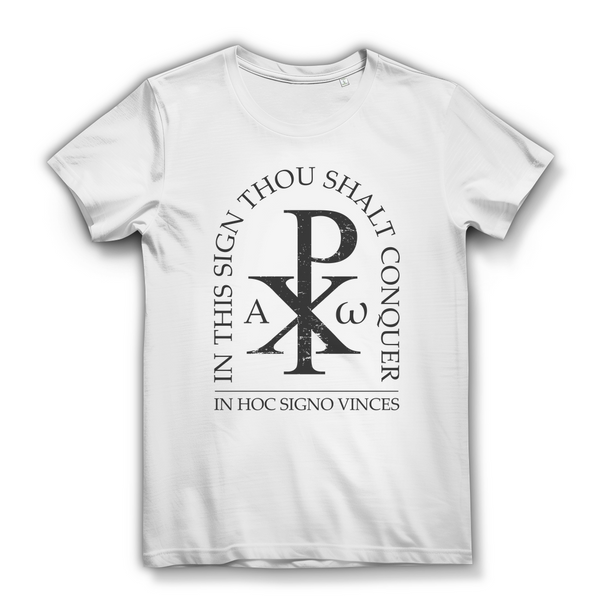 Damen Bio T-Shirt in hoc signo vinces Christogramm