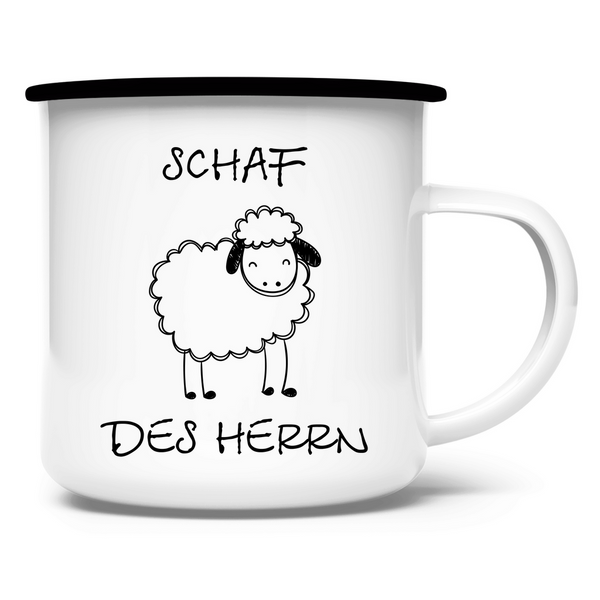 Emaille Tasse schaf des herrn