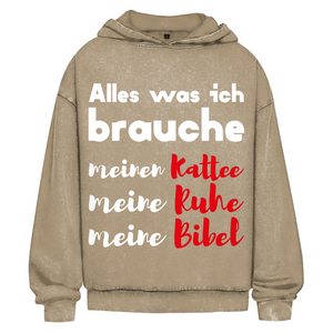Oversize Washed Hoodie alles was ich brauche