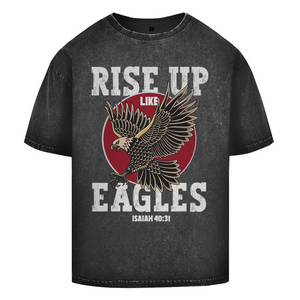 Oversize Washed T-Shirt rise up like eagles isaiah 40:31